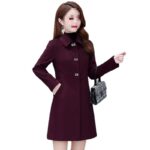 Women's Mid-Length Versatile Wool Coat - Image 5