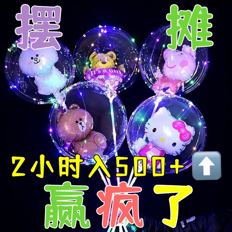 O1CN01XQejrb20vI2Sxdwkw_2215670986911-0-cib.jpg 20-Inch Glowing Bubble Cartoon Balloon - Image 1