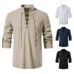 Men's Cotton Blend Henley Shirt - Image 3