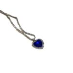 Women's Ocean Heart Rhinestone Pendant Necklace - Image 6