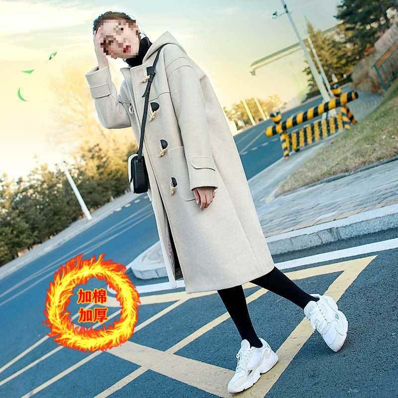O1CN01aodtQK27bmh8S2di2_2215819917816-0-cib.jpg Women's Hooded Horn-Button Wool Coat - Image 1