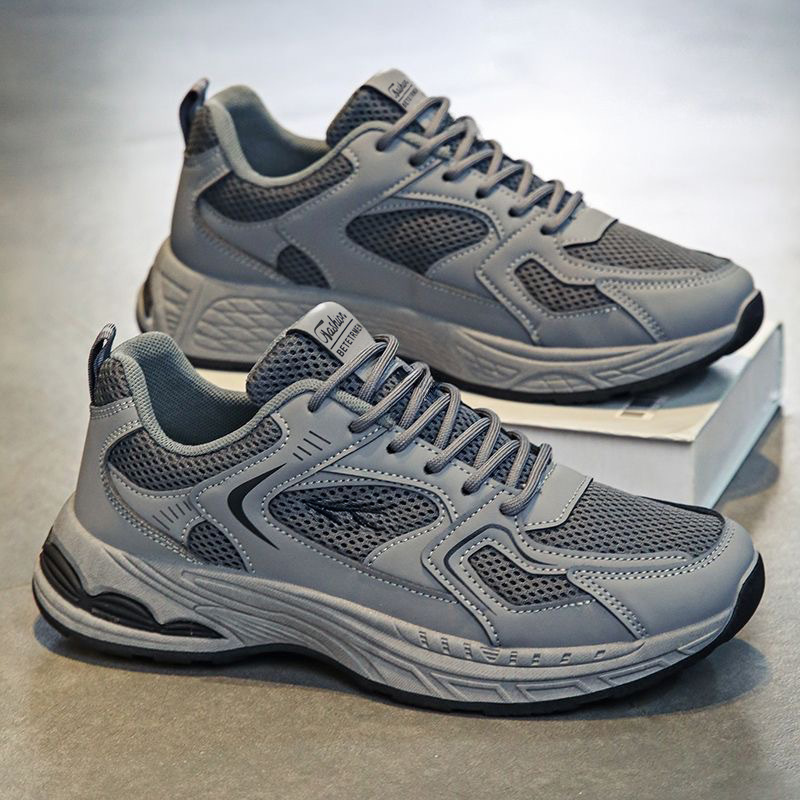 O1CN01clWW381InedvM7hcF_2215987860938-0-cib.jpg Men's Thick Sole Mesh Sneakers - Image 1