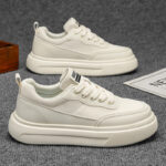Men's Breathable Lightweight Thick-Sole Mesh Skate Sneakers - Image 2