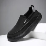 Men's Lightweight Thick-Sole Slip-On Canvas Casual Loafers - Image 3