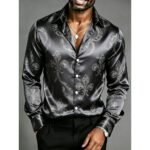 Men's Digital Print Long-Sleeve V-Neck Shirt - Image 2