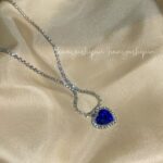 Women's Ocean Heart Rhinestone Pendant Necklace - Image 5