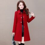 Women's Mid-Length Versatile Wool Coat - Image 4