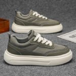Men's Breathable Lightweight Thick-Sole Mesh Skate Sneakers - Image 3