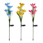 Solar Hydrangea Flower Garden Stake Light - Image 10