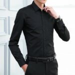 Men's Wrinkle-Free Slim Fit Long Sleeve Shirt - Image 4