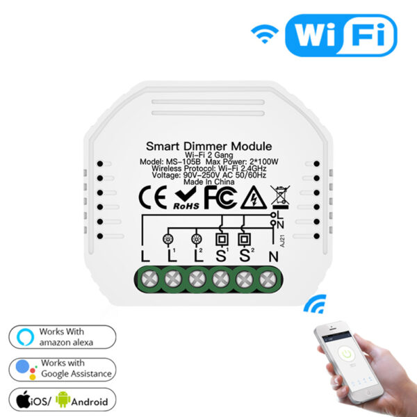WiFi Smart Dimming Switch 2-Channel