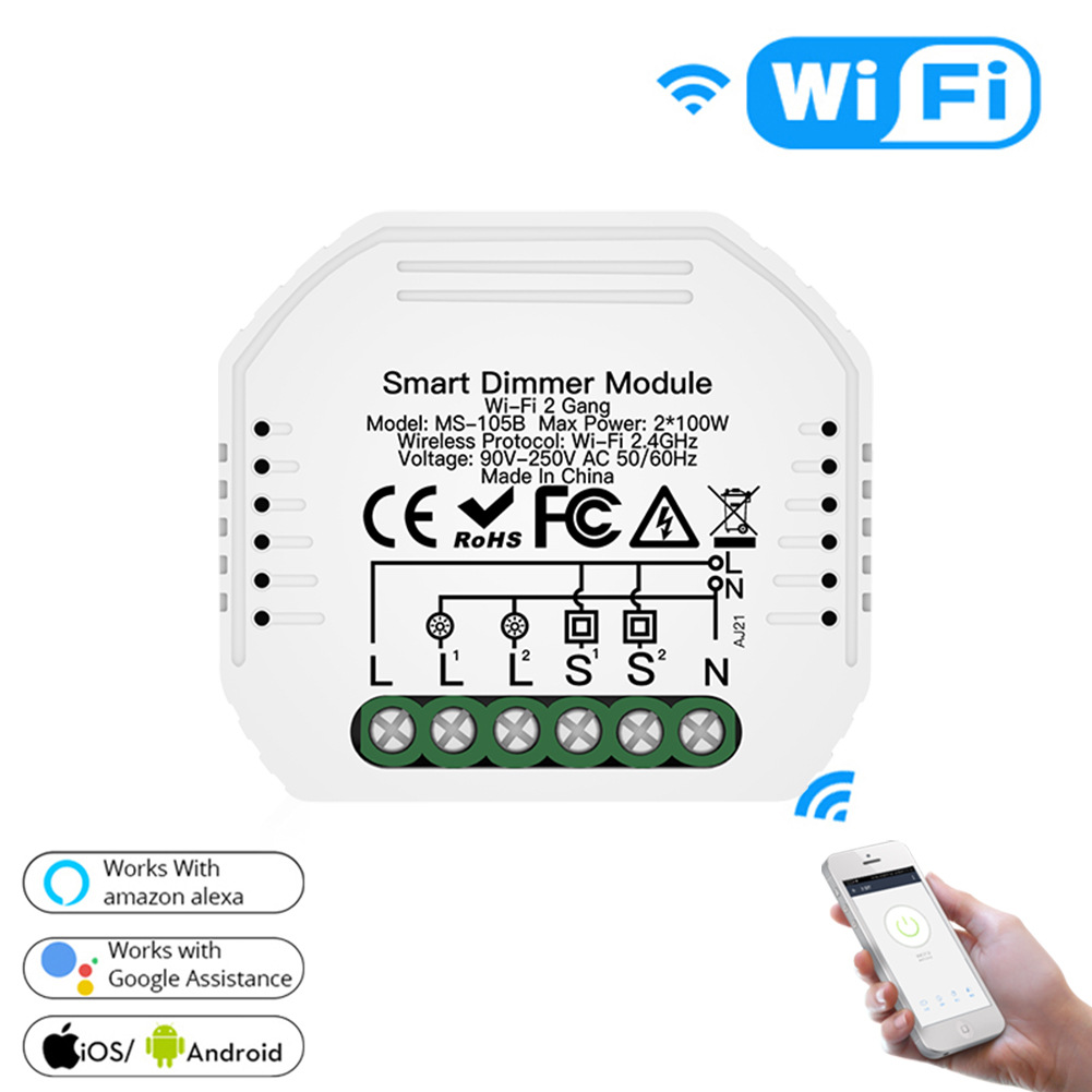 O1CN01hXiWGO1WerHb0k7pf_2210097392814-0-cib.jpg WiFi Smart Dimming Switch 2-Channel - Image 1