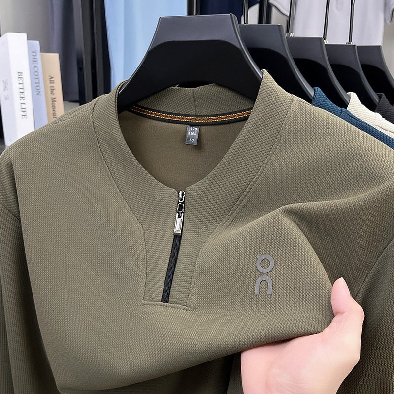 O1CN01hkSQ9B1zOUGXzn5Vx_21212218442126704-0-cib.jpg Men's Half-Zip Long-Sleeve Pullover - Image 1