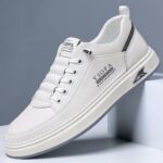 Men's Thick Sole White Sneakers - Image 2