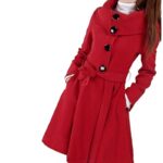 Women's Long Slim-Fit Wool Blend Coat - Image 5
