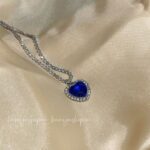 Women's Ocean Heart Rhinestone Pendant Necklace - Image 4