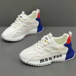 Men's Breathable Height-Increasing White Mesh Running Sneakers - Image 3