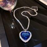 Women's Ocean Heart Rhinestone Pendant Necklace - Image 2
