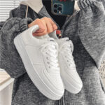 Men's Breathable White Casual Sneakers