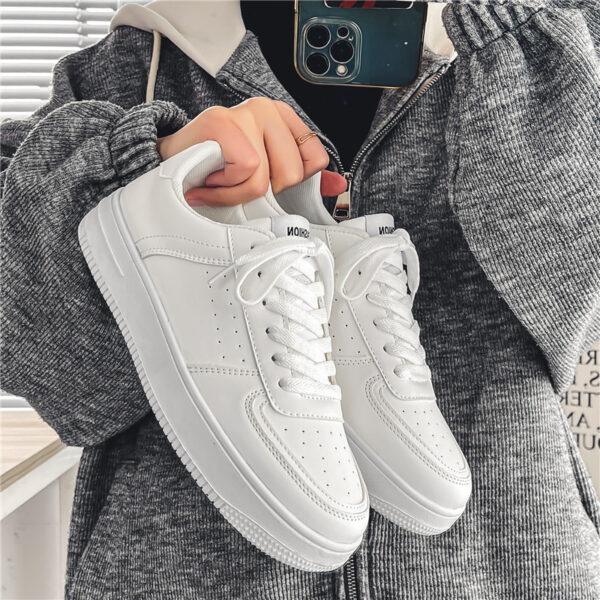 Men's Breathable White Casual Sneakers
