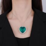 Large Heart Gemstone Pendant Necklace - Image 8