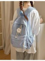 Grid Pattern Backpack - Image 5