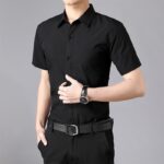 Men's Solid Short Sleeve Shirt - Image 4