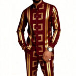 Men's 3D Printed Stretch Suit Set - Image 5