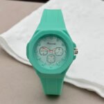 Women's Three-Eye Quartz Watch with Silicone Strap - Image 7
