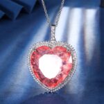Large Heart Gemstone Pendant Necklace - Image 7