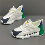 Men's Breathable Height-Increasing White Mesh Running Sneakers - Image 2