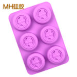 Silicone Cake Mold 6-Circle Bee Design, Handmade Soap Mold, Chocolate Mold - Image 4