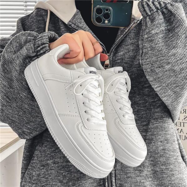 Men's Thick Sole White Sneakers