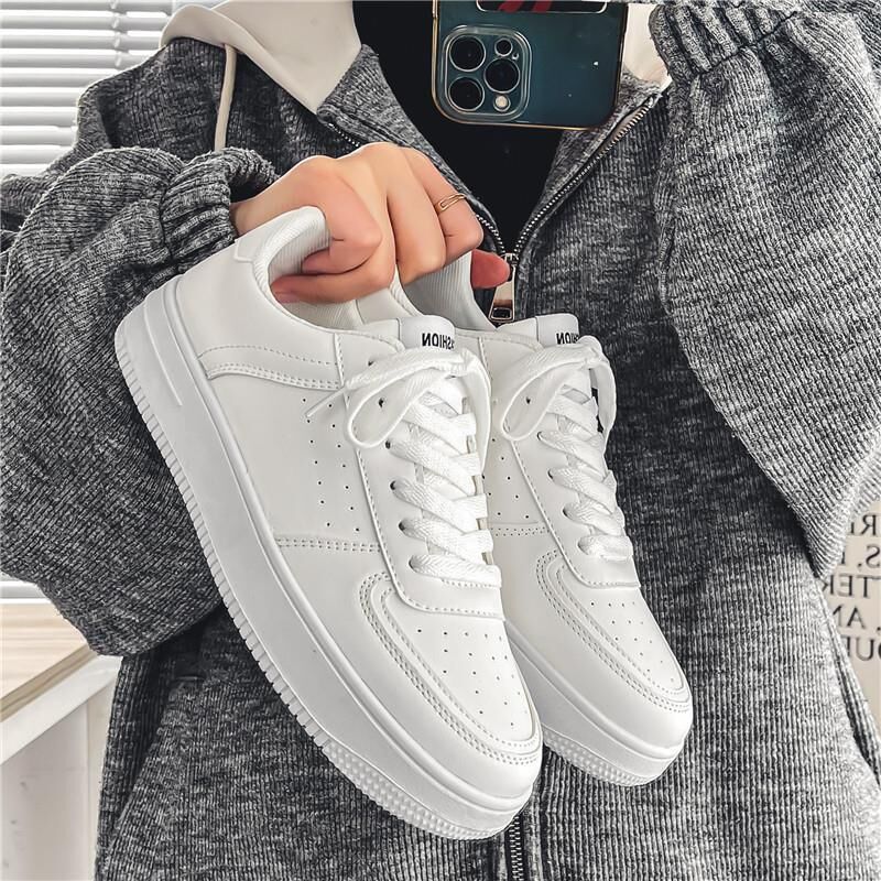 O1CN01qP1DBQ1IneXtDXJtN_2215987860938-0-cib.jpg Men's Thick Sole White Sneakers - Image 1