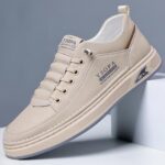 Men's Thick Sole White Sneakers - Image 6