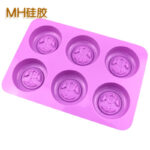 Silicone Cake Mold 6-Circle Bee Design, Handmade Soap Mold, Chocolate Mold - Image 3