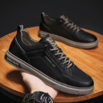 Men's Leather Casual Sneakers - Image 4