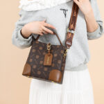 Vintage Printed Bucket Bag - Image 3