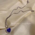 Women's Ocean Heart Rhinestone Pendant Necklace - Image 3