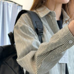 Vintage Striped Long-Sleeve Shirt