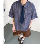 Striped Short Sleeve Casual Shirt - Image 2