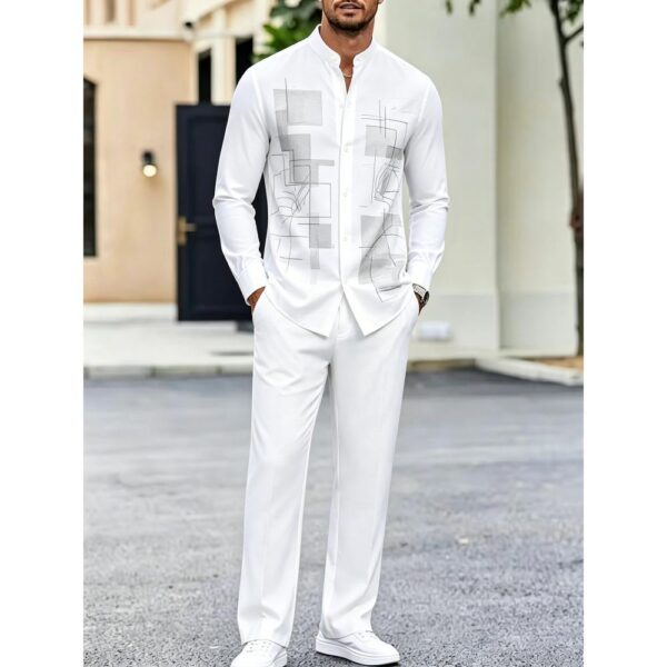Men's 3D Print Shirt and Pants Set
