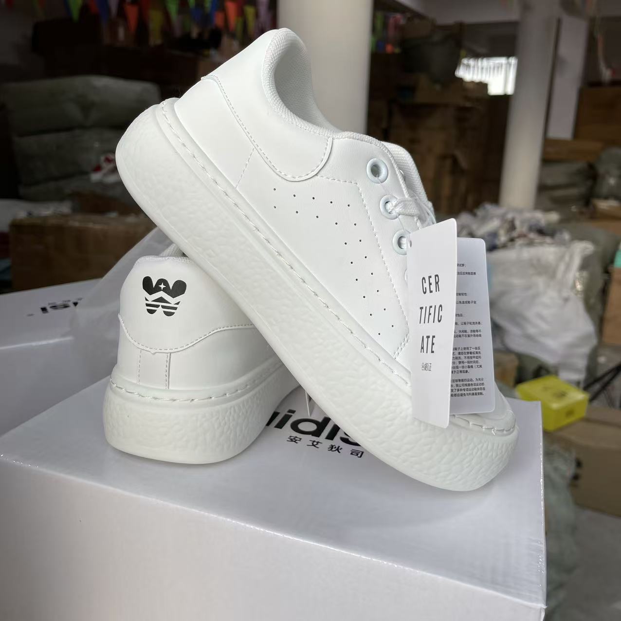 R11-womens-white-platform-sneakers Women's White Platform Sneakers - Sizes 35-40 - Image 1