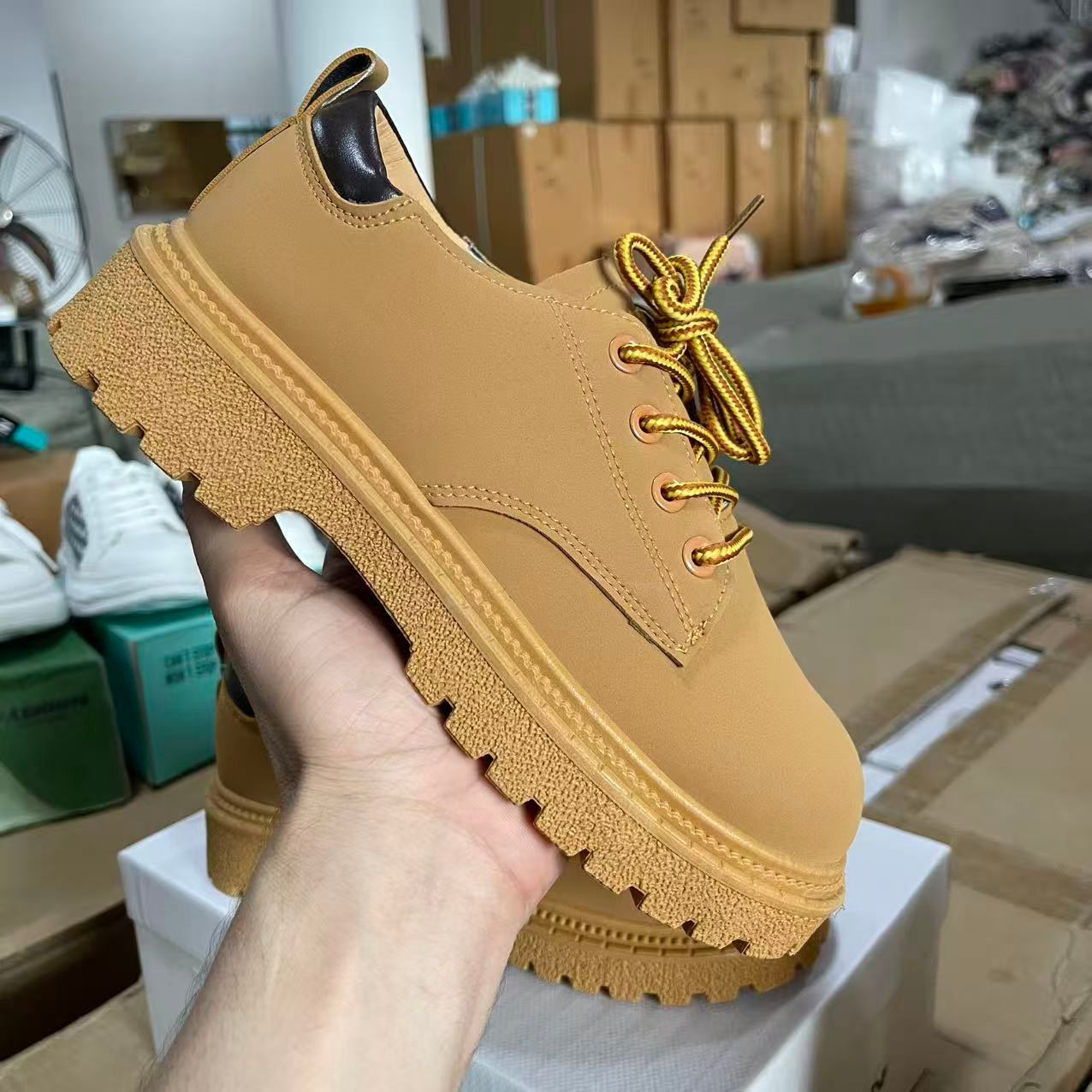 R16-womens-tan-platform-shoes Women's Tan Platform Shoes - Sizes 35-40 - Image 1