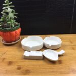 Pure White Hotel Ashtray and Chopstick Rest Set