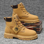 Men's High-Top Thick-Sole Work Boots - Image 3