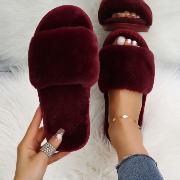 Women's Furry Plush Indoor Slippers