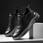 Men's Low-Top PU Sneakers - Image 4
