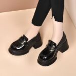 Women's Platform Loafers Chunky Heel - Image 4