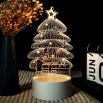267 Christmas Tree 5 / White Base USB Single Color Warm Light No Switch